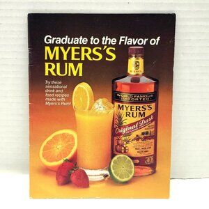 Graduate to the Flavor of Myers's Rum Drink Recipes Cocktails Home Bar Booklet